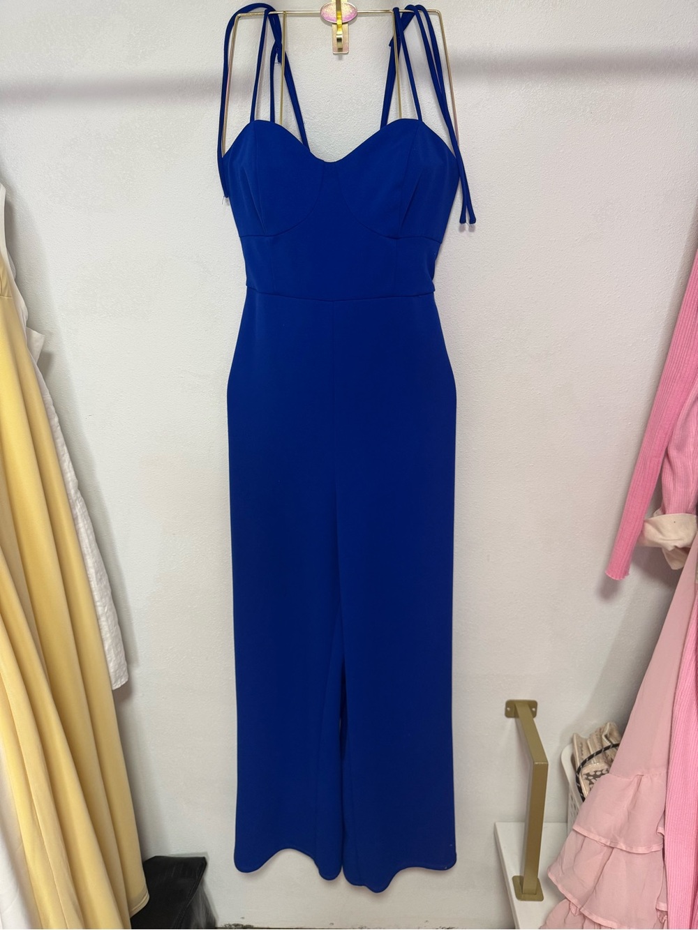 Elegant blue wide leg Jumpsuit